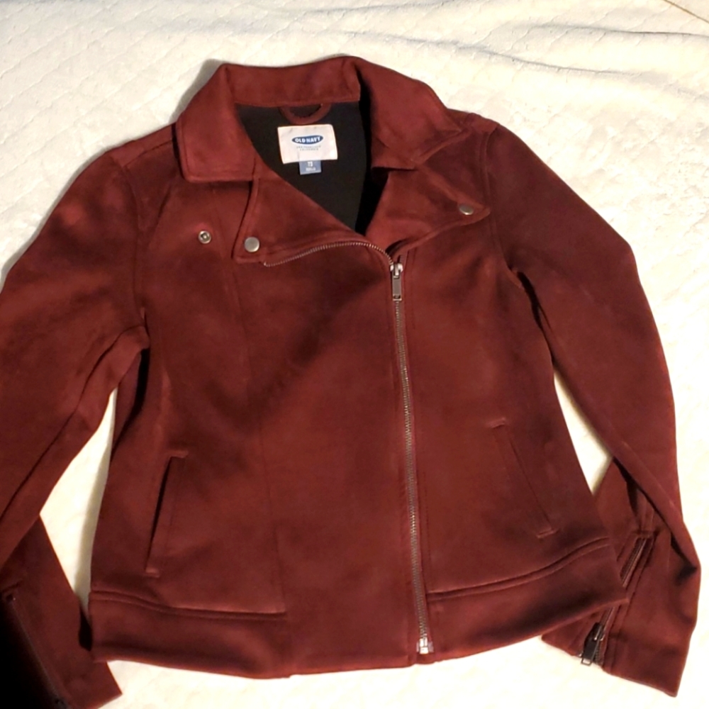 Old navy suede moto jacket